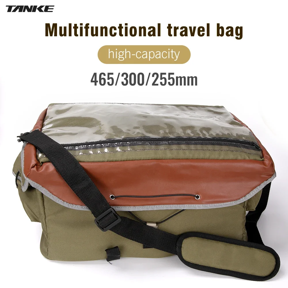 

TANKE Bicycle Carrier Bag MTB Bike Rack Bag Trunk Pannier Cycling Multifunctional Large Capacity Travel Bag With Rain Cover
