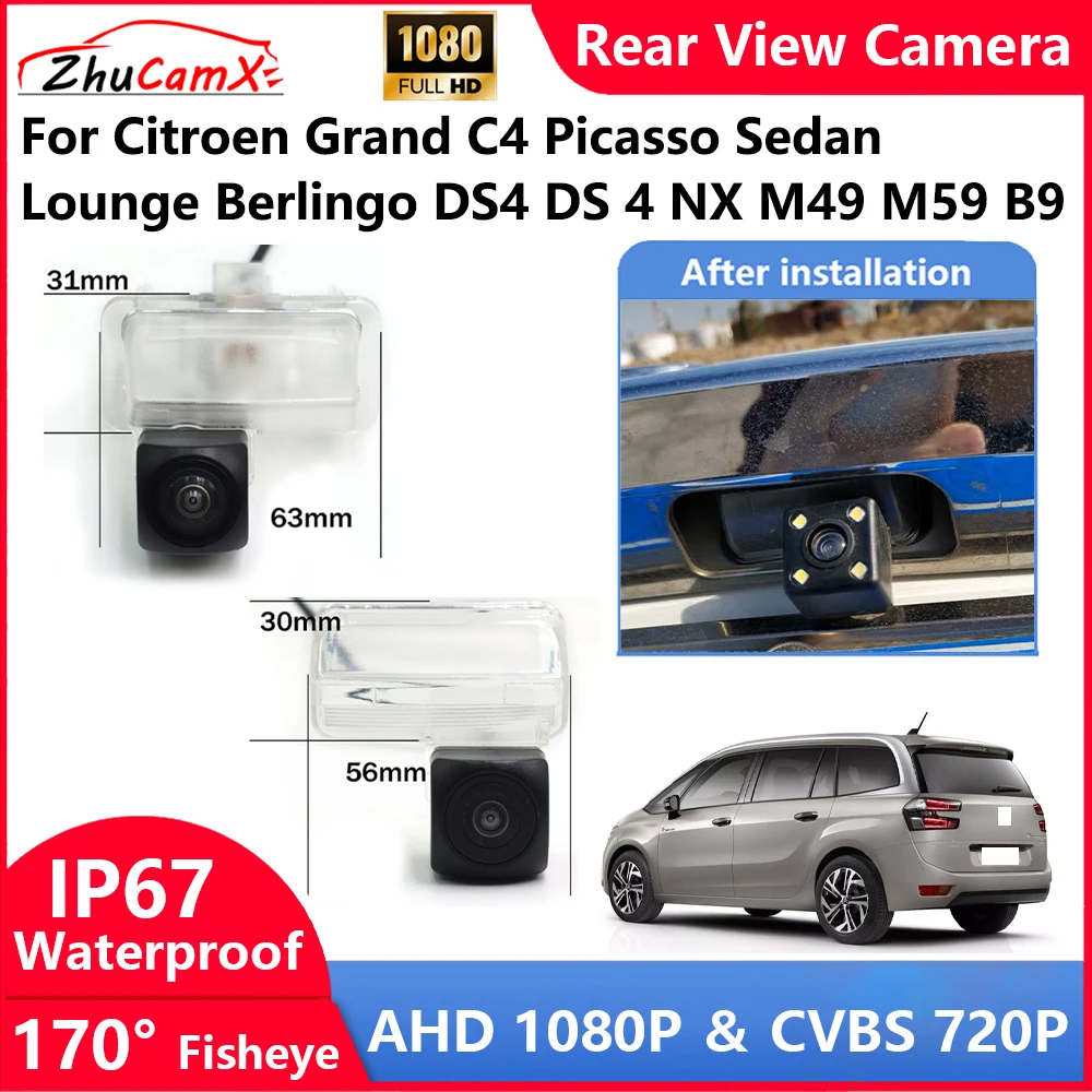 

For Citroen Grand C4 Picasso Sedan Lounge Berlingo DS4 DS 4 NX M49 M59 B9 Backup Parking Reverse Rear view Camera AHD 1080P