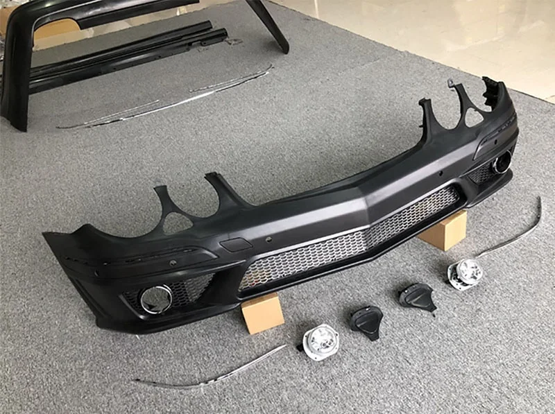 Wholesale Car Parts Body Kits for Benz E Class W211 Change to E63 Front Rear Car Bumper with Side Skirt Body Kits 5