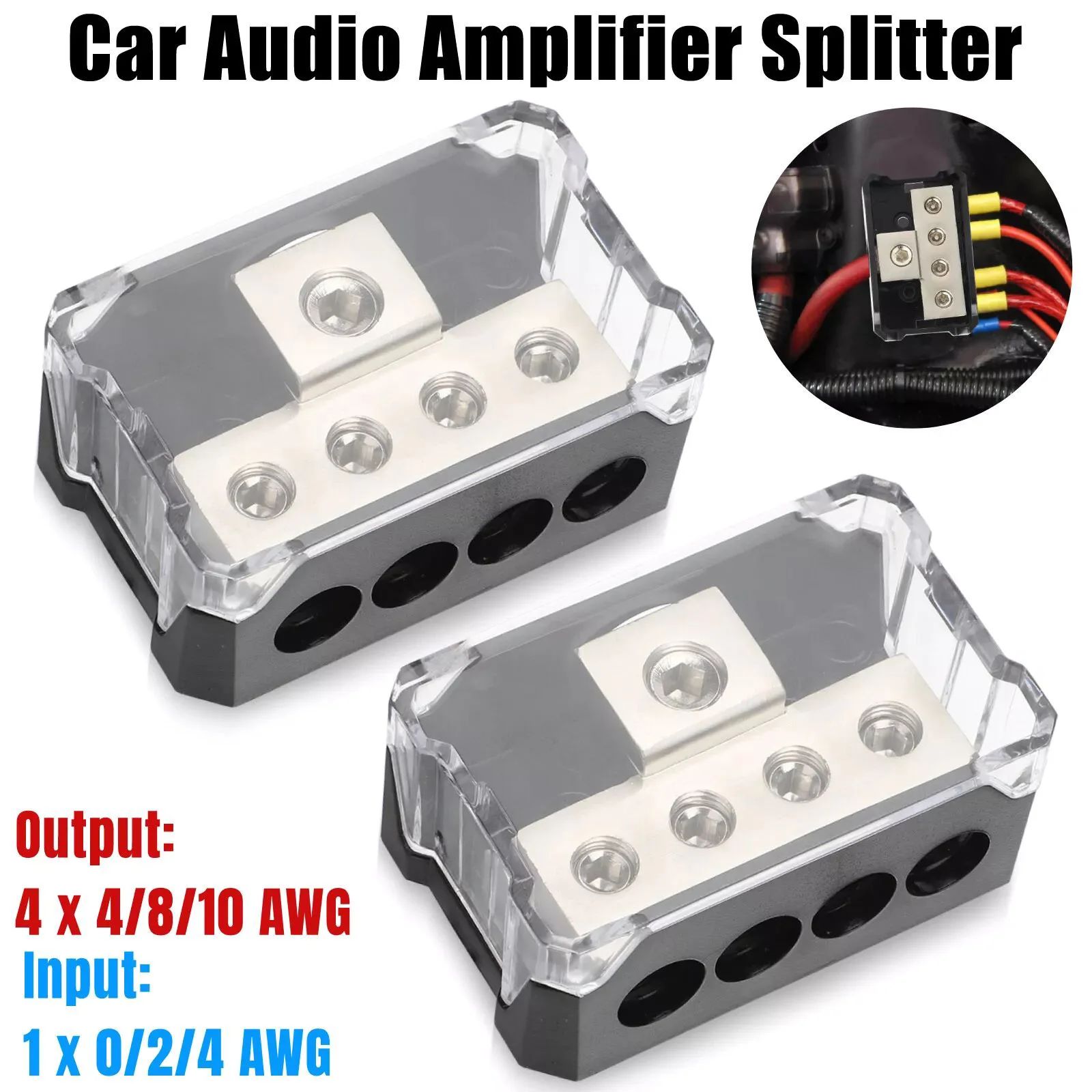 2Pcs Car Audio Powe…