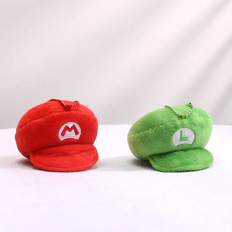 5cm Anime juego Super Mario Luigi Brothers sombrero serie llavero lindo regalo de cumpleaños para niños y niñas llavero ornamento