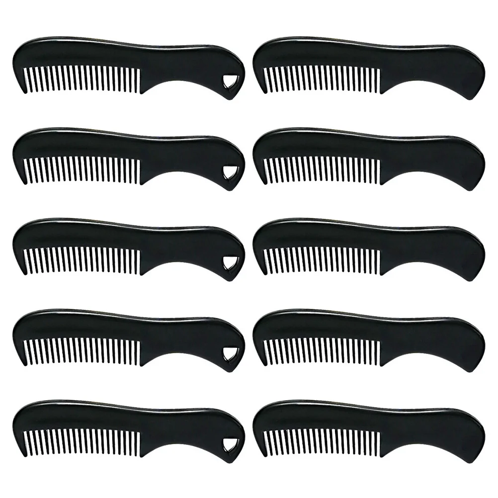 10 Uds secador de pelo cepillo Mini peine de barba Grubber peines para hombres para alisador negro