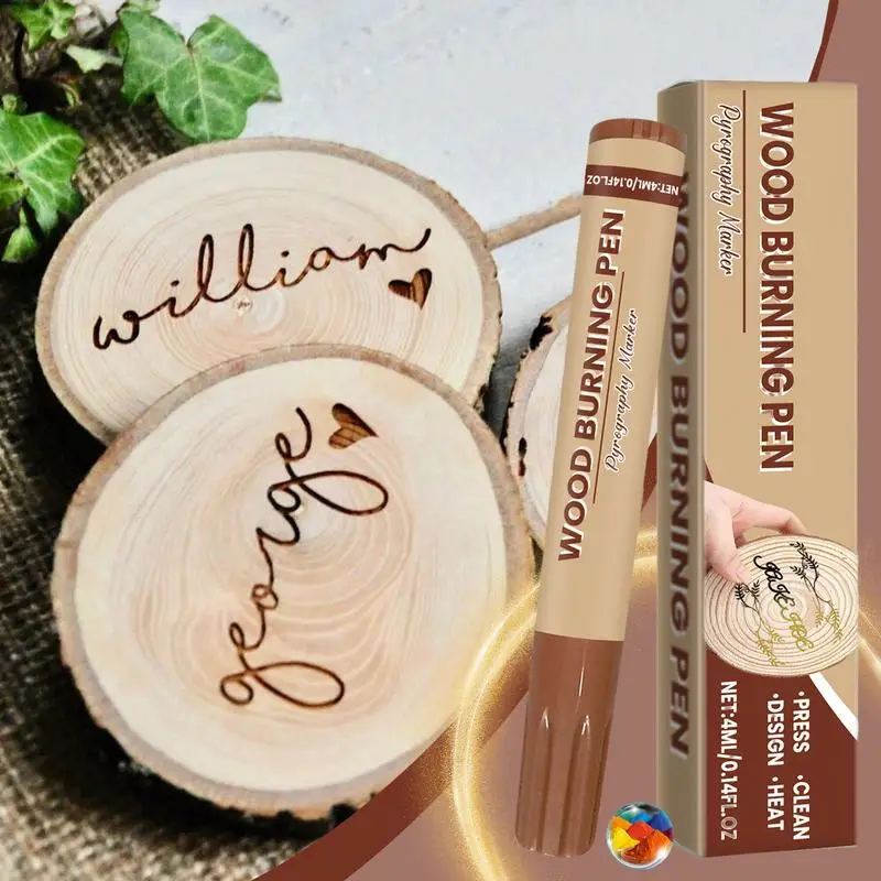قلم حفر مصنوع يدويًا قلم حرق الخشب تأثير الحرق قلم تحديد الخشب لوازم الحرفية حفارة الخشب للإنشاء الفني