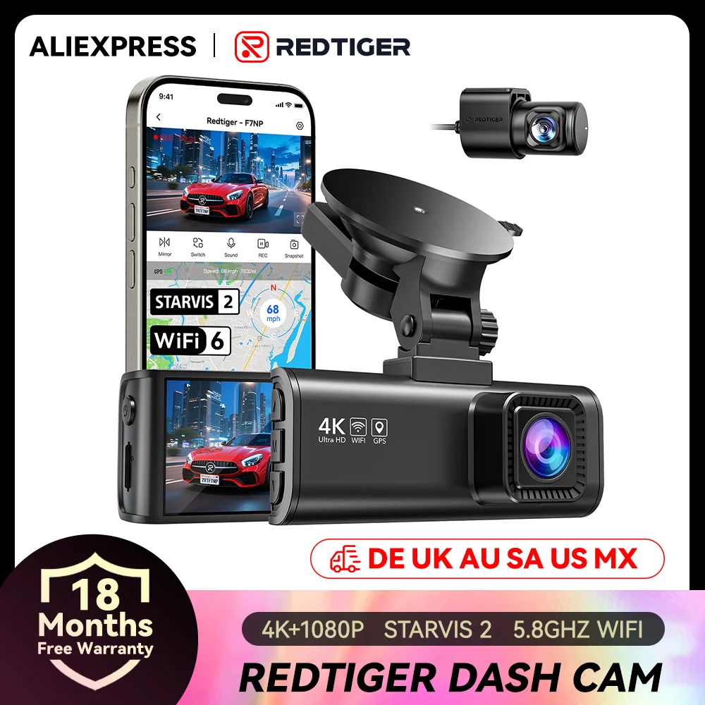 REDTIGER F7NP ドライブレコーダー 4K STARVIS 2センサー搭載 WDR暗視