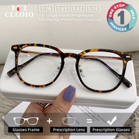 CLLOIO New Ultra Light Reading Anti Blue Light Glasses Women Fashion Large Frame Myopia Glasses Prescription Progressive Glasses