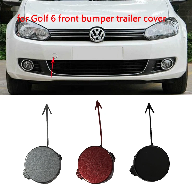 

Для VW Golf 6 MK6 2009-2012, заглушка буксировочного крюка переднего бампера, номер детали 5K0807241, крышка буксировочного крюка Golf 6, заглушка для буксировки прицепа