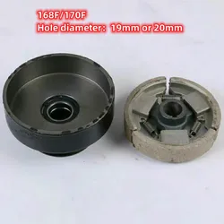 168F/170F clutch pulley (19mm or 20mm), used for 168/170/GX160/GX200 replacement parts
