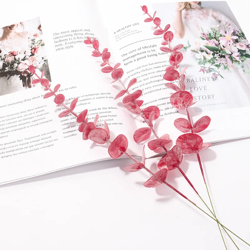 INS Simulation Eucalyptus Leaves Photo Props Jewelry Manicure Food Decoration Shooting Background Shooting Props