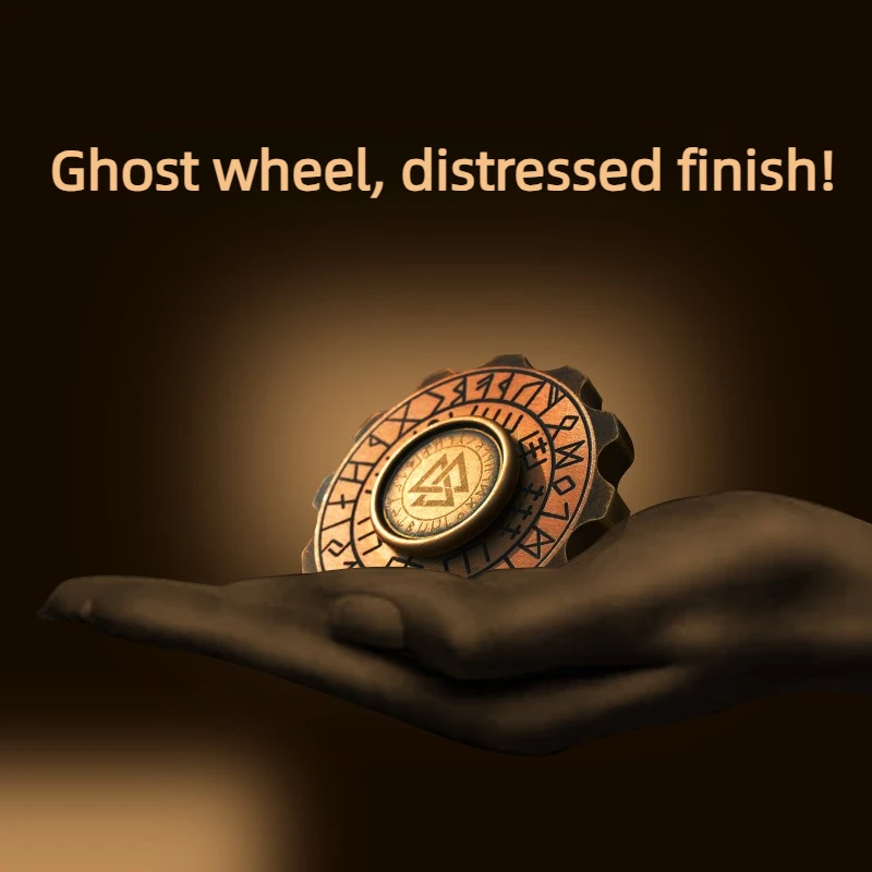 

Механический гироскоп SMALLNINE EDC Ghost Wheel из нержавеющей стали с тремя спиральными лопастями, игрушка-антистресс для пальцев