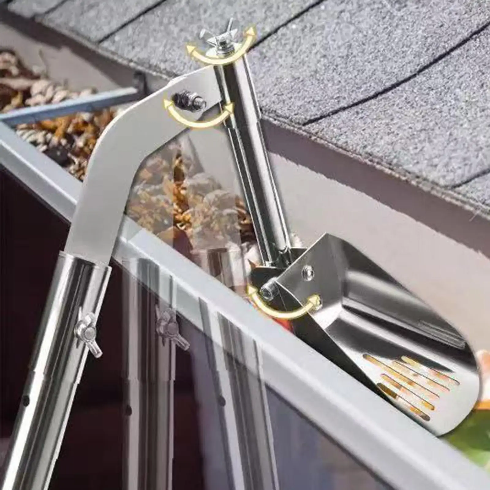 

Gutter Cleaner Scoop Aluminum Alloy Home Cleaner Home Gutter Cleaning Tool Gutter Cleaning Shovel for Garden Outdoor Townhouses