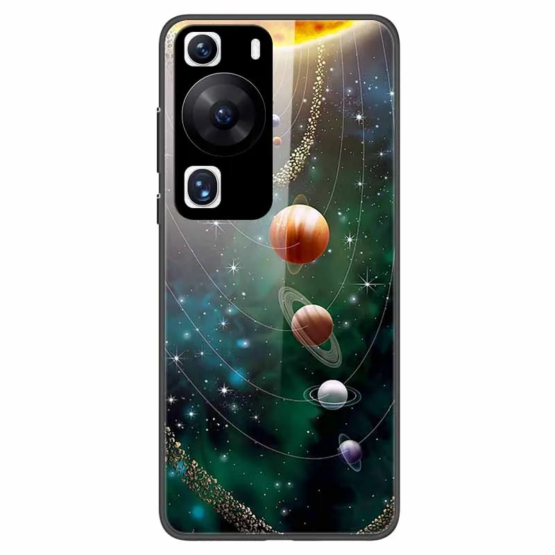 For Huawei P60 Case Tempered Glass Fashion Hard Phone Covers for Huawei P60 Pro Back Shell Protective Capas P 60 / P60Pro Coques