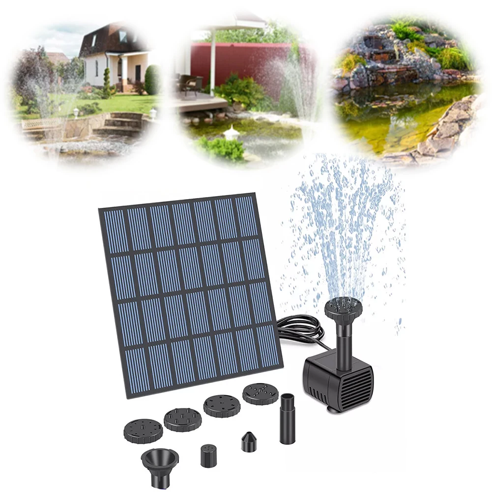 

Solar Panel Powered Water Feature Pump Solar Powered Fountain Water Pump Solar Pond Pump for Bird Bath Ponds Garden Fish Tank