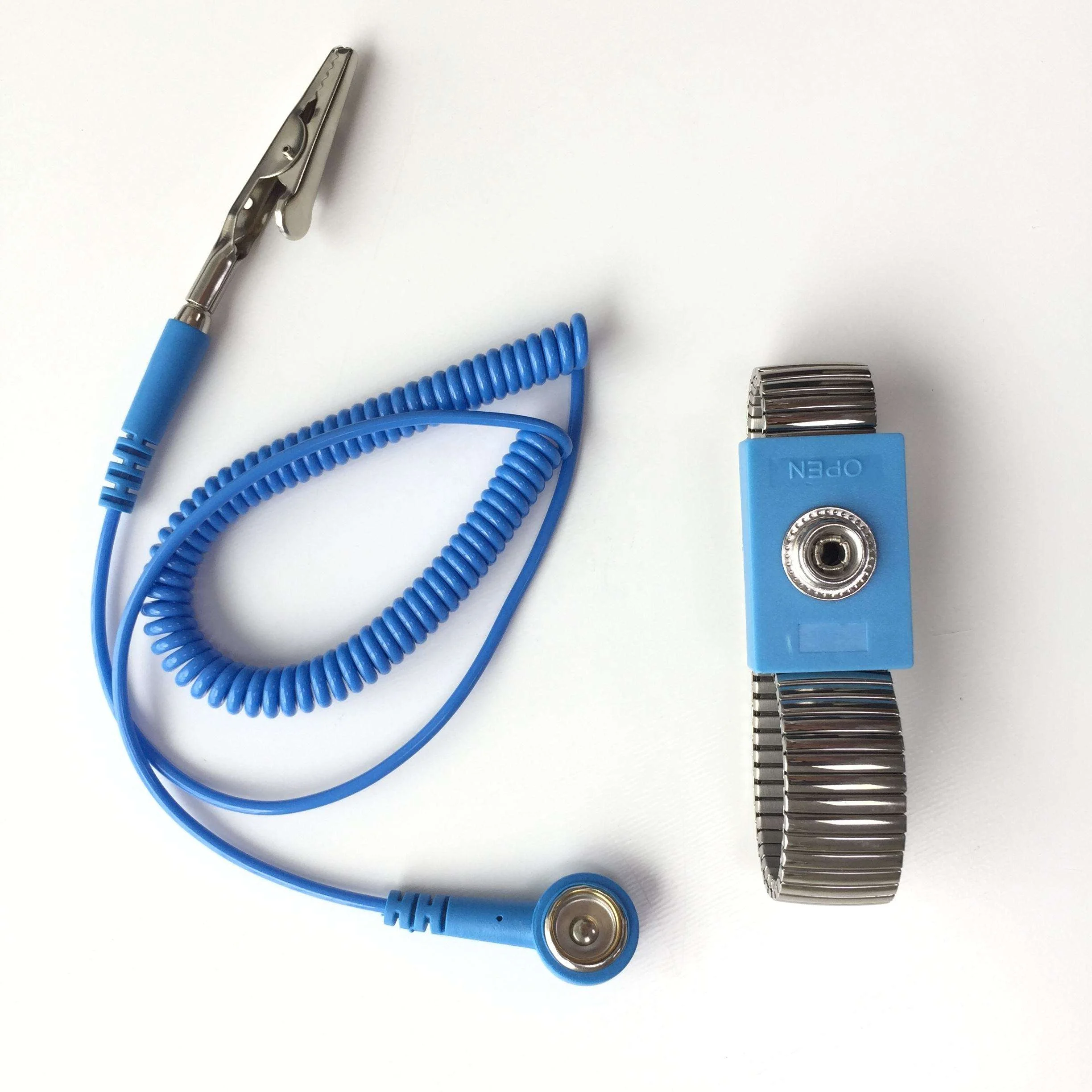 Cinturino da polso antistatico staccabile per lavoratori Eliminazione antistatica Elastico ESD per applicazioni industriali in camere bianche