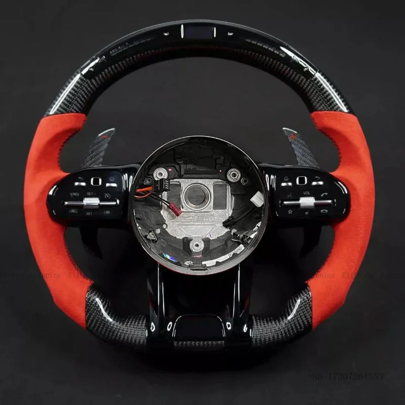 

Carbon fiber LED Forged pattern Fit For Mercedes Benz AMG Steering Wheel W220 W221 W222 W204 W205 W213 W212 GLB GLA