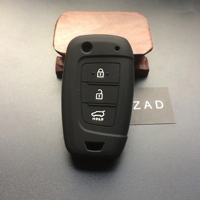 Silicone Car Key Cover for Hyundai Kona CELESTA Elantra Solaris 2017 Santa Fe Tucson Verna i35 i40 Genesis F flodingkey shell