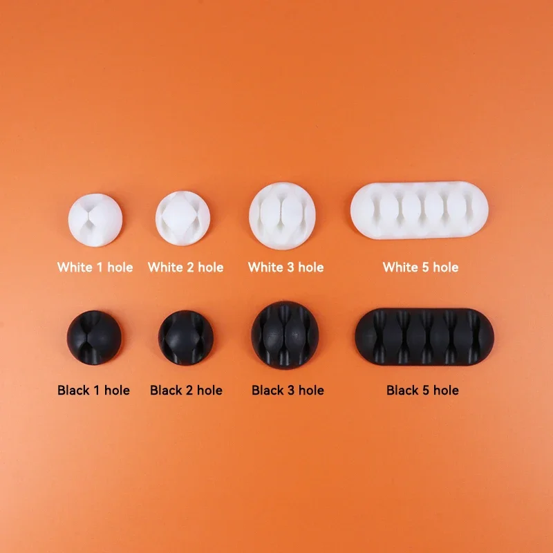 Silicone USB Cable Organizer Cable Winder Desktop Tidy Management Clips Cable Holder Mouse Headphone Wire Organizer