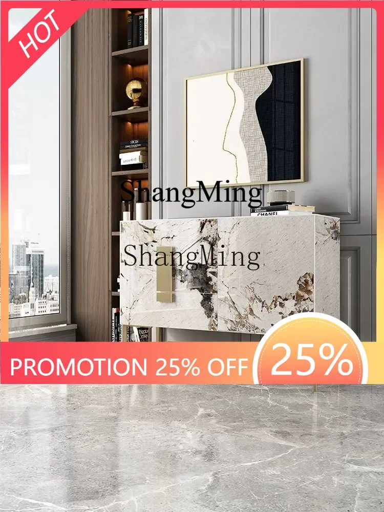 

ZYY senior dining side rock slab modern simple Italian light luxury home dining room locker living room solid wood tea cabinet