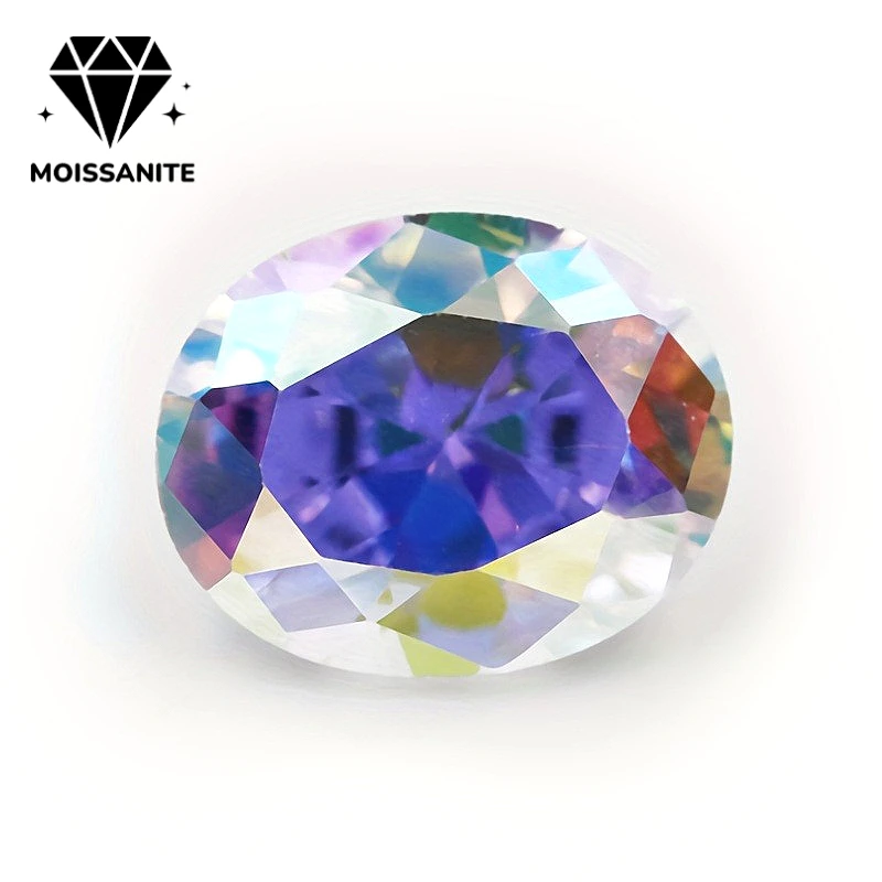 

1Pc 1-2 Carat Loose Moissanite, Colorful Color Moissanite Stone, Oval Cut Egg Shape Brilliant Stone for Jewelry Making Pendant.