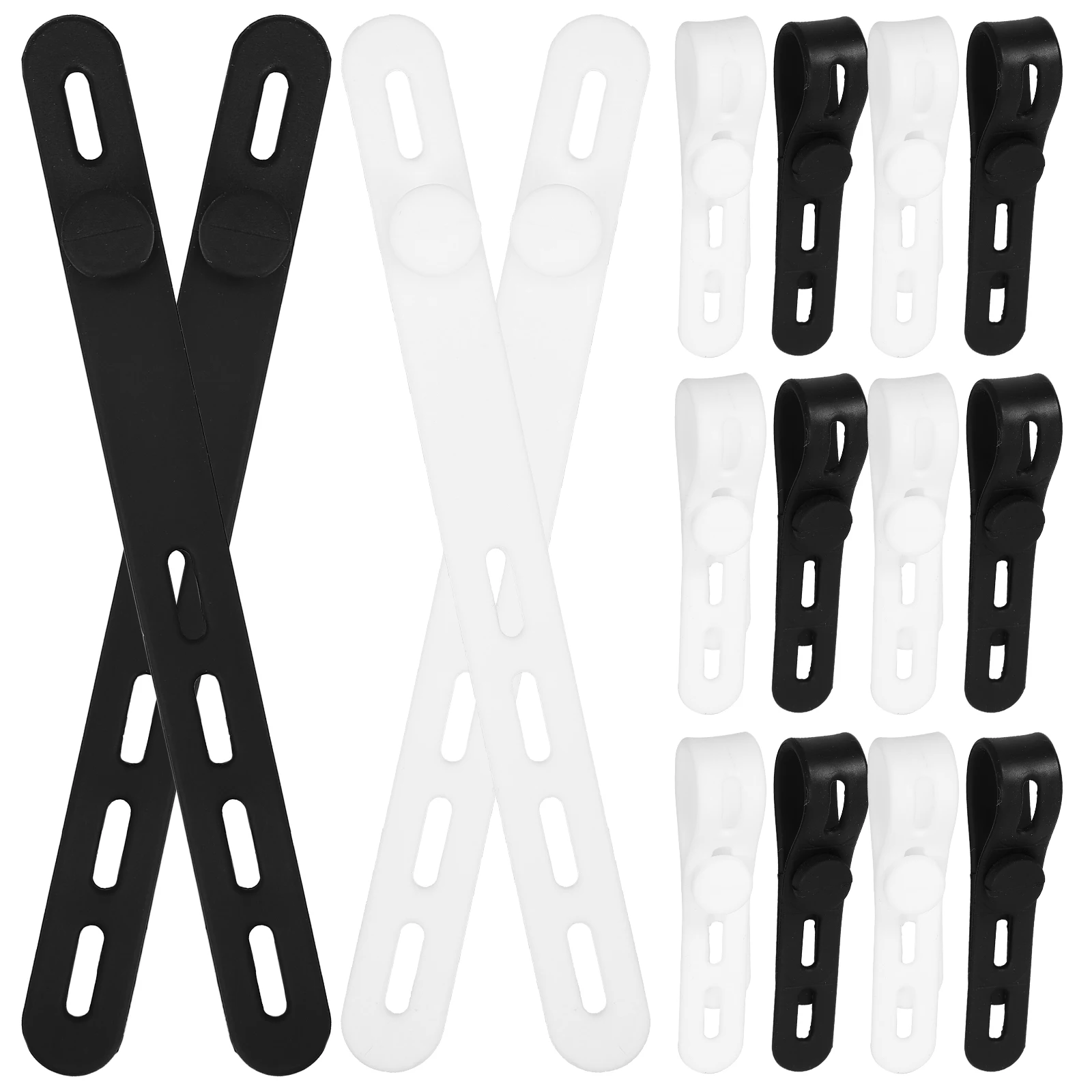 

20pcs Silicone Cable Ties Reusable Zip Ties For Wire Management Cord Organizer Sturdy Home Use