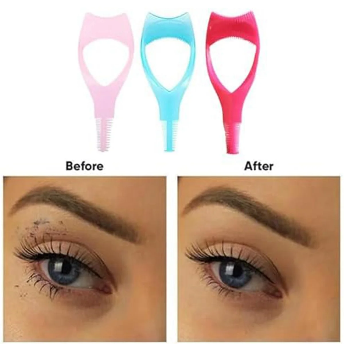 Eyelashes Tools Mascara Shield Applicator ,Eyelash Tool Upper Lower Eye Lash Mascara Guard Applicator Blue