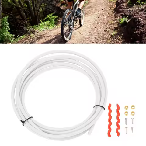 Bicycle Brake Hose And Connection Insert Kit High Strength Bike Disc Brake Hydraulic Hose Kit For Mineral Oil DOT Oil White