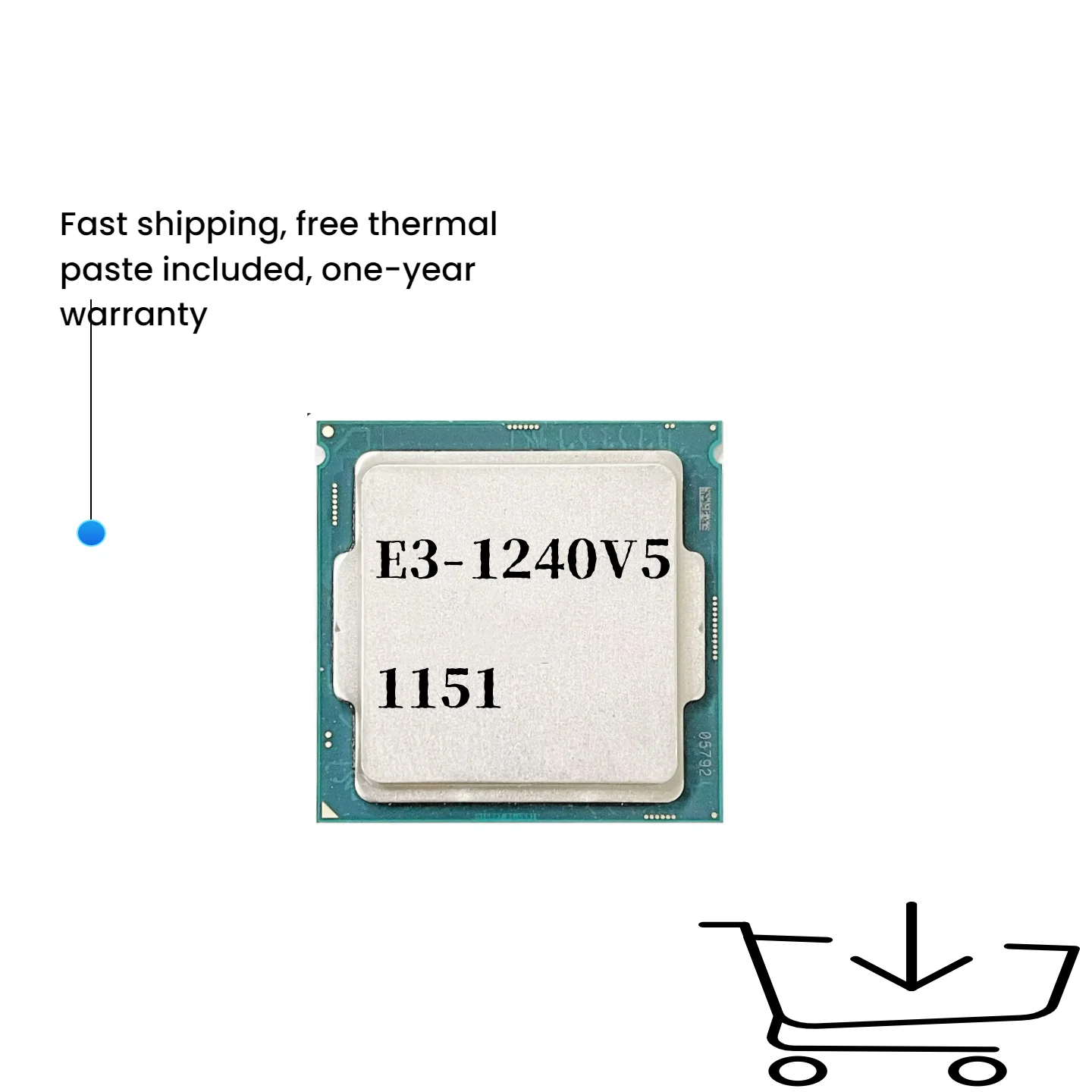 Xeon E3-1240V5 E3 1240V5 E3 1240 V5 3.5 GHz Used Quad-Core Eight-Thread CPU 80W LGA 1151