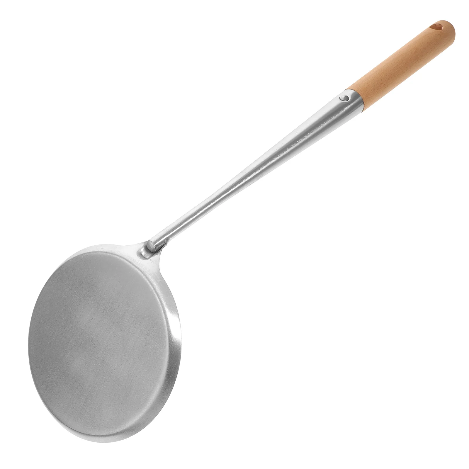 

Stainless Steel Frying Spoon Wood Handle for Home Cooking Non-Stick Surface Fantastic Use Experience Good Helper