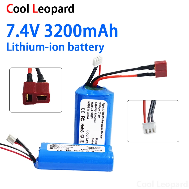 7.4V 3500mAh 18650 Lithium Ion Battery,For Wltoys 144001 A959-B A969-B A979-B K929-B 12428 12423 10428 Q39,RC Car Spare Parts