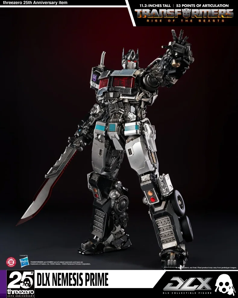Auf Lager [Begrenzter Verkauf] Threezero DLX Series Transformed Toys 7 Dark Optimus Prime bewegliches Modell Actionfiguren-Sammlungsgeschenk