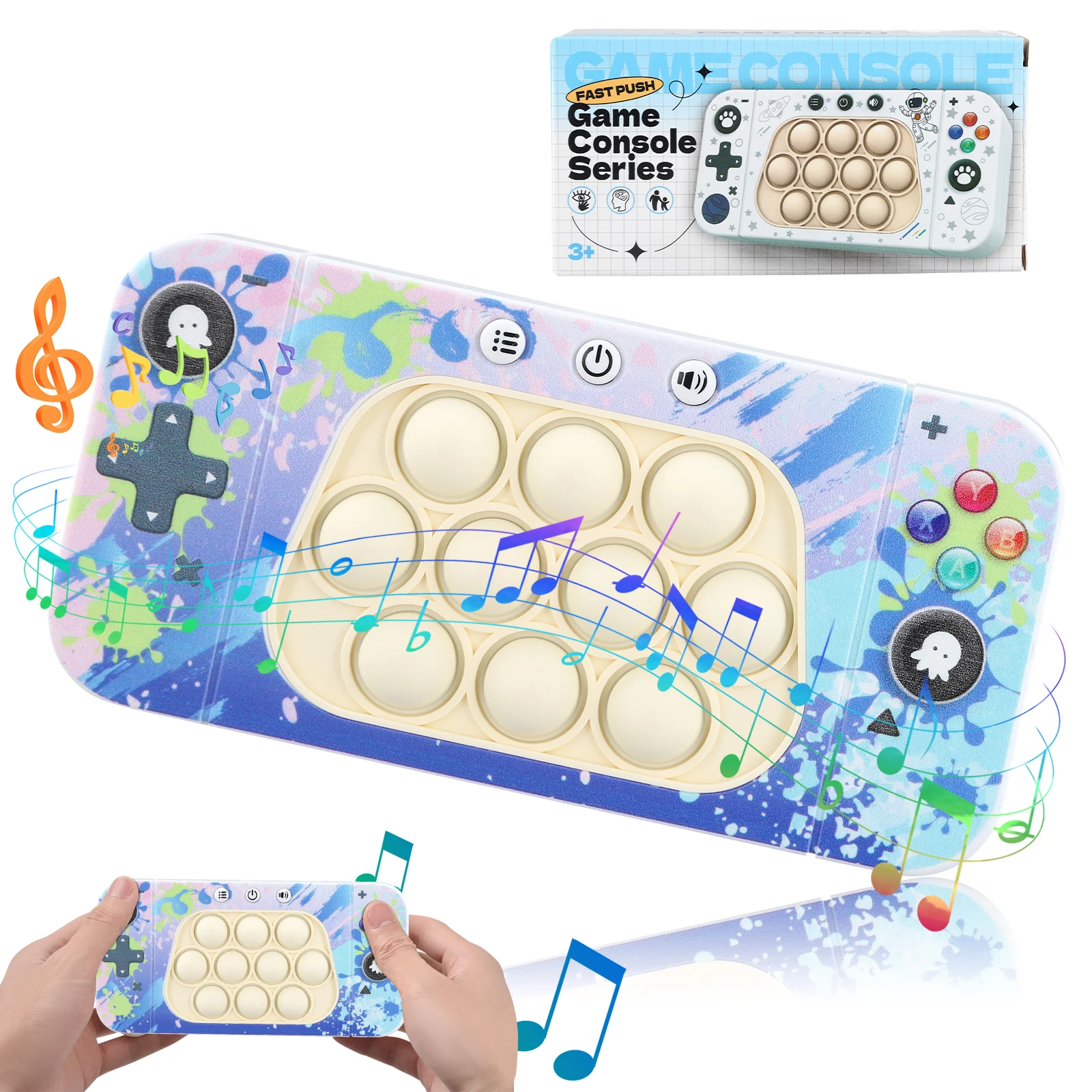 Pop Quick Push Bubbles Game Console Series Toys Funny Whac-A-Mole Toys for Kids Boys and Girls Adult Fidget Anti Stress Toys