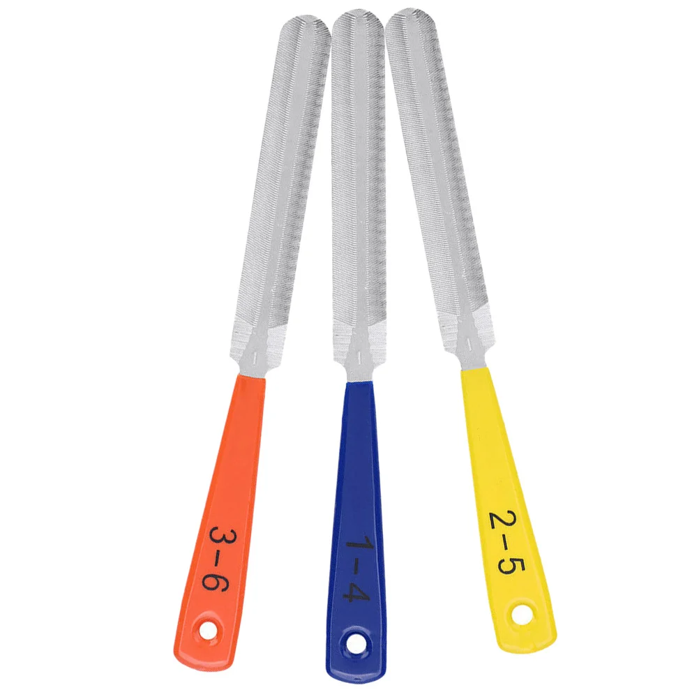 

3pcs Guitar Nut File Tool Tapered V-Shaped Slot Cutter For Ukulele Bass Luthier Fret Wire Crowning Fretboard Repair Instruments