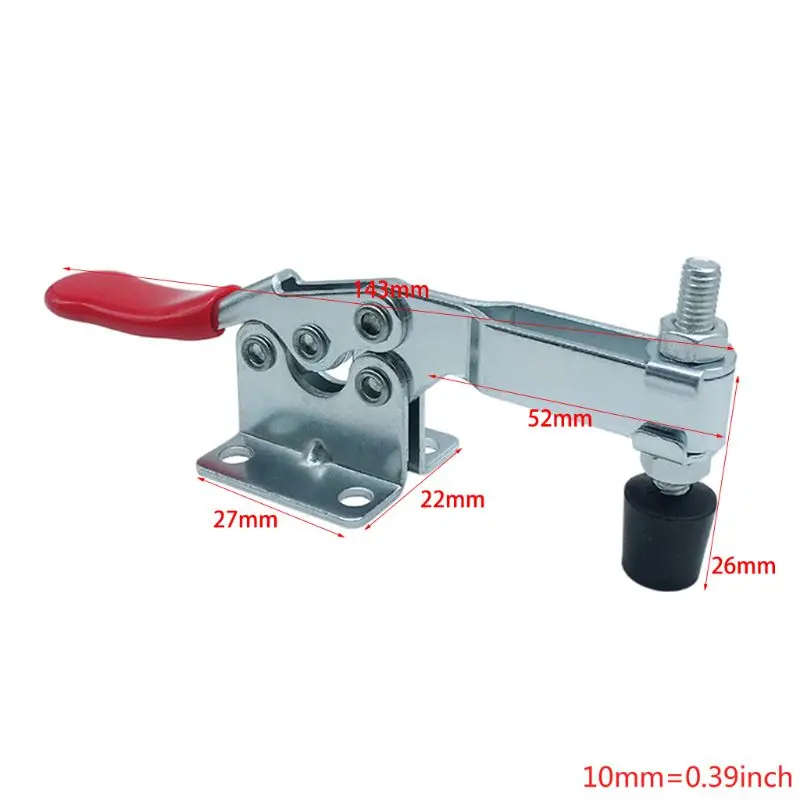 GH-201B Horizontal Toggle Clamp Quick Release Woodworking Fix Clip for Carpentry Adjustable Hand Clip Tool