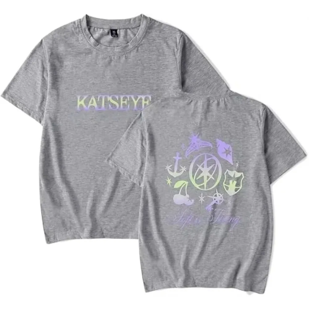 2026 Katseye Merch Distressed T-Shirt Mode Pop-Musik Rundhals Kurzarm Sweatshirt Streetshirt Cooles Sommer-T-Shirt Oberteil – Detail 6