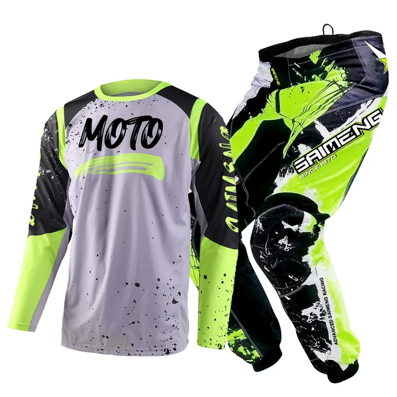 

Motocross Jersey and Pant Kits Enduro Men Women Motorcycle Off-road cross MX racing suit MTB green blue red yellow orange black