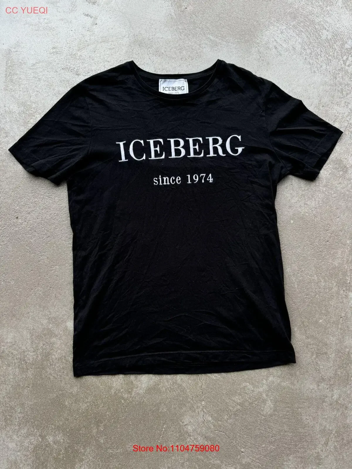 Iceberg Logo T Shirt vintage Washed Stylish Versatile homme Unisex Breathable designer clothes Casual Comfortable Soft Slightly