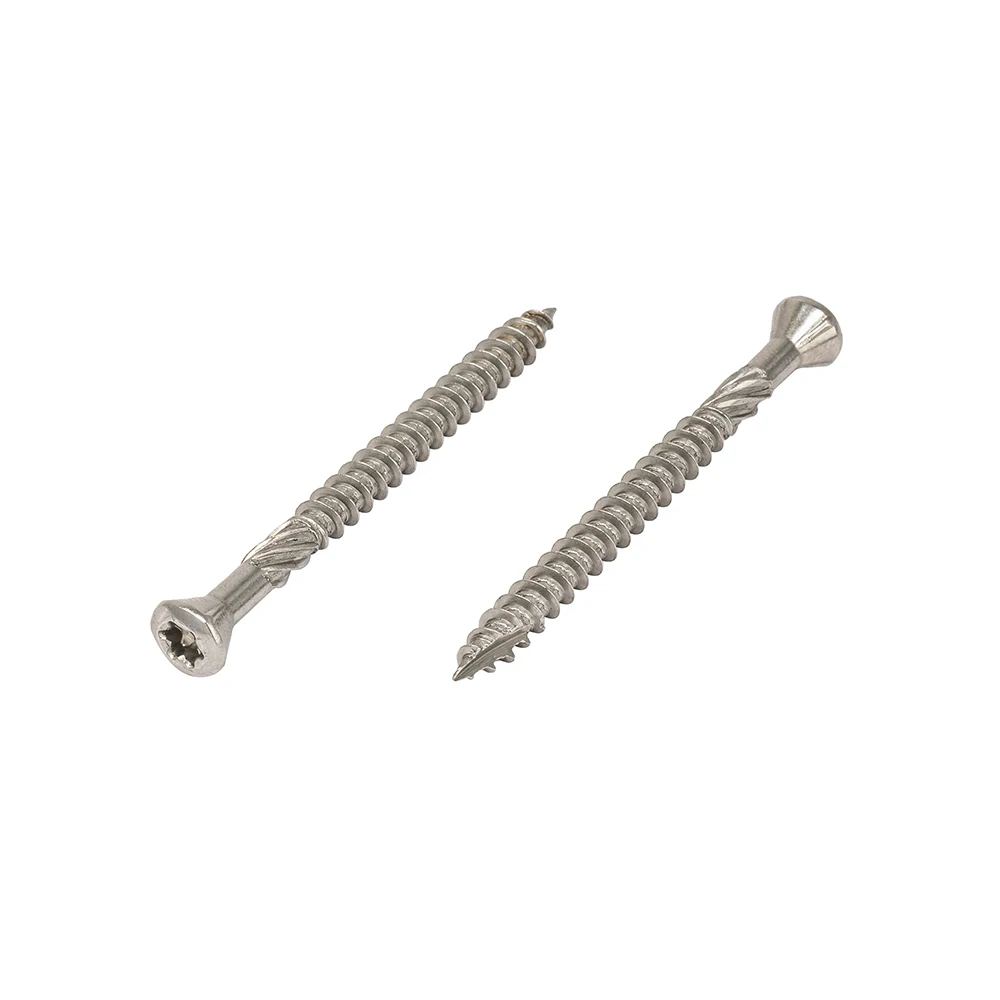 5*60 Stainless Steel Deck Screws T25 Star Drive Type 304 Grade Stainless Wood Screws High Corrosion Resistance 5*50 vis inox