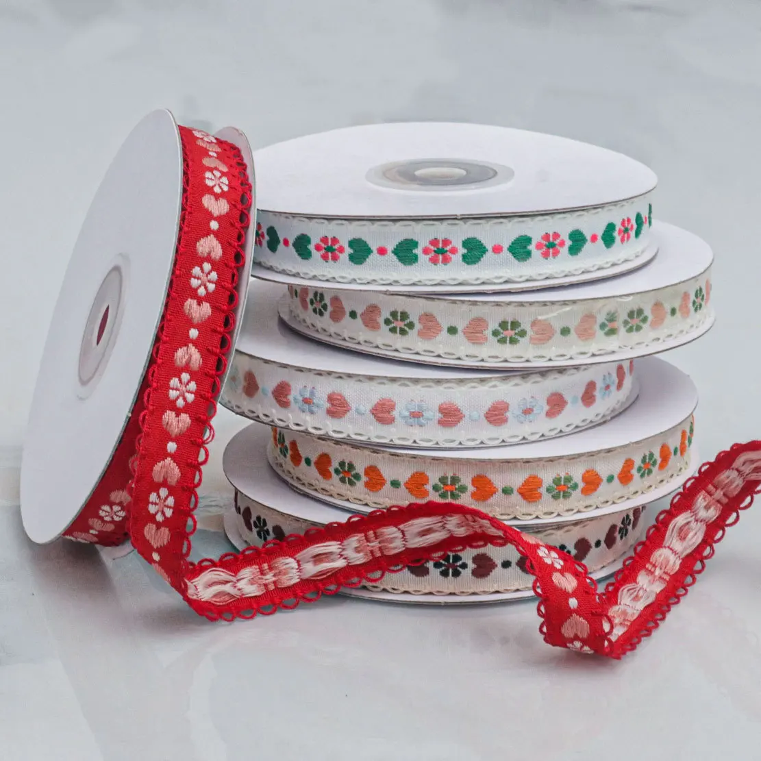 

Lace Ribbon Flexible Love Webbing Jacquard Ribbon Jacquard Bow Material For Mother'S Day Diy Projects Birthday Party Decoration