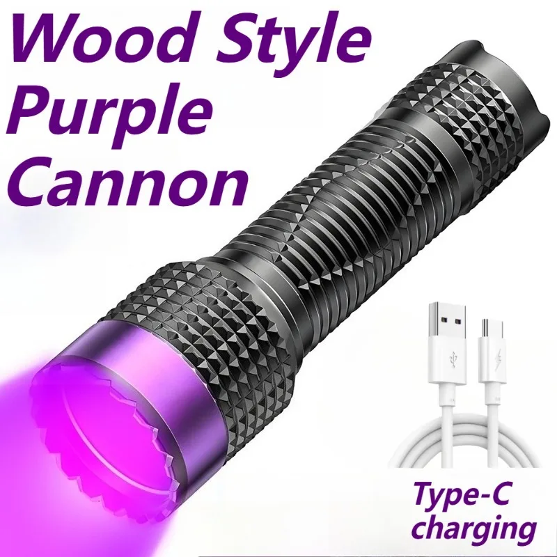 

Portable UV Flashlight 365nm Blacklight Scorpion UV Light Pet Urine Detector Rechargeable Ultraviolet Lantern