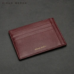 Hiram Beron tarjetero de cuero personalizado con bloqueo RFID, Regalo para mamá, amigo de la familia, envío directo