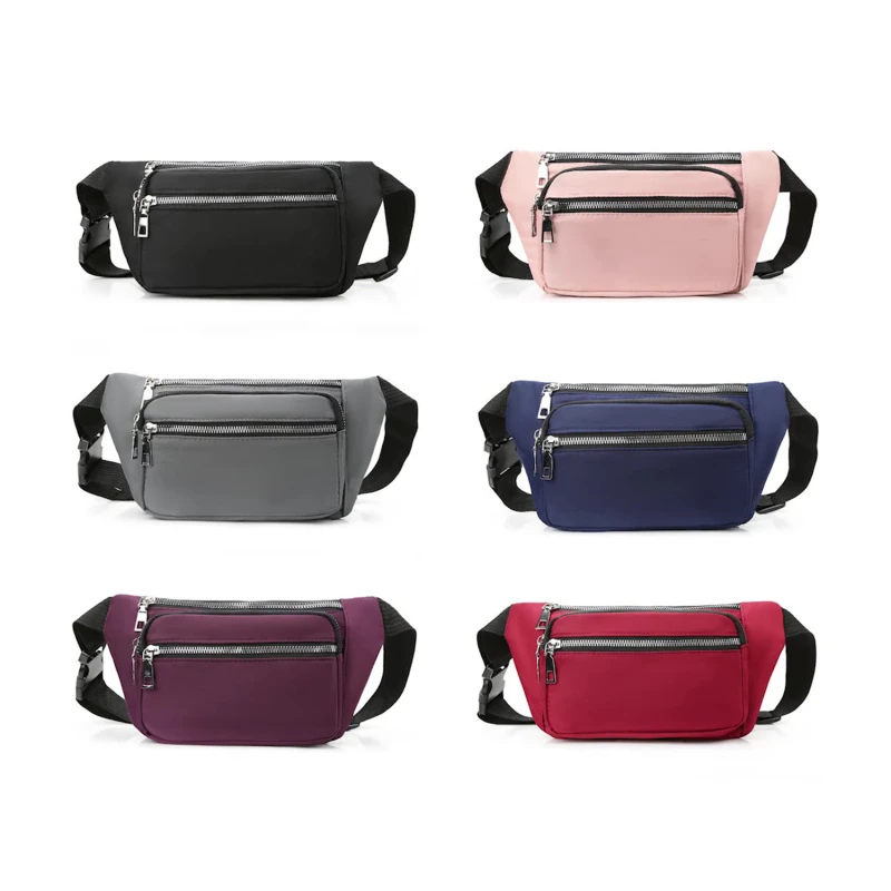 Women\'S Waist Bag Oxford Fanny Packs Casual Chest Bags Man Belt Pouch Travel Hip Sport Bum