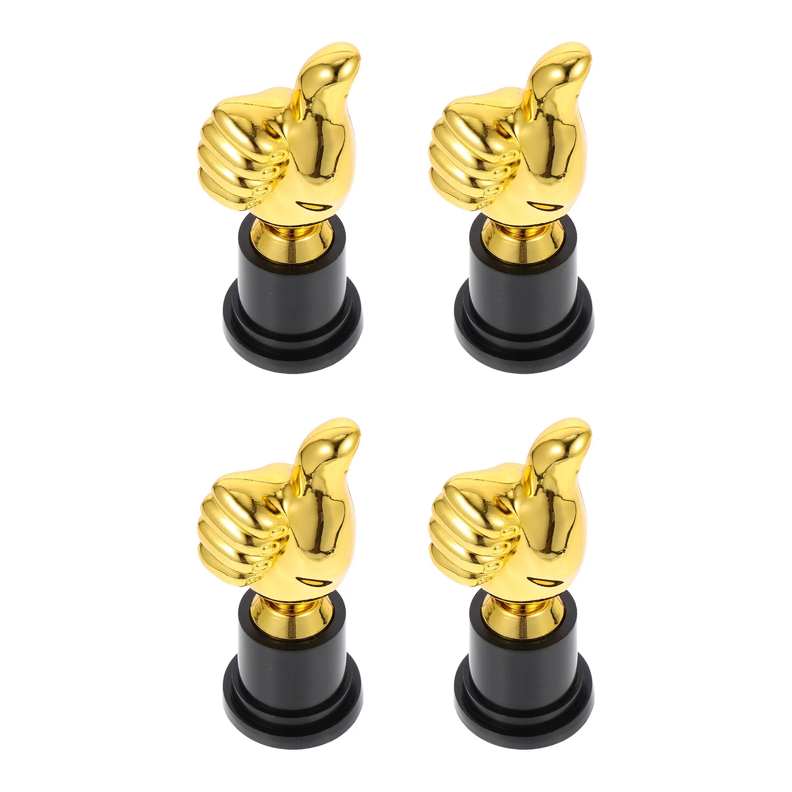 

4 Pcs Mini Gold Award Trophy Baseball Trophies Kids Awesome Thumb Model Statue Competition Encourage