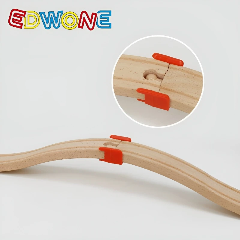 3/5/10 pezzi accessori per binari del treno in legno clip in plastica universali connettori adattatori adatti per binari di legno di marca giocattoli per bambini