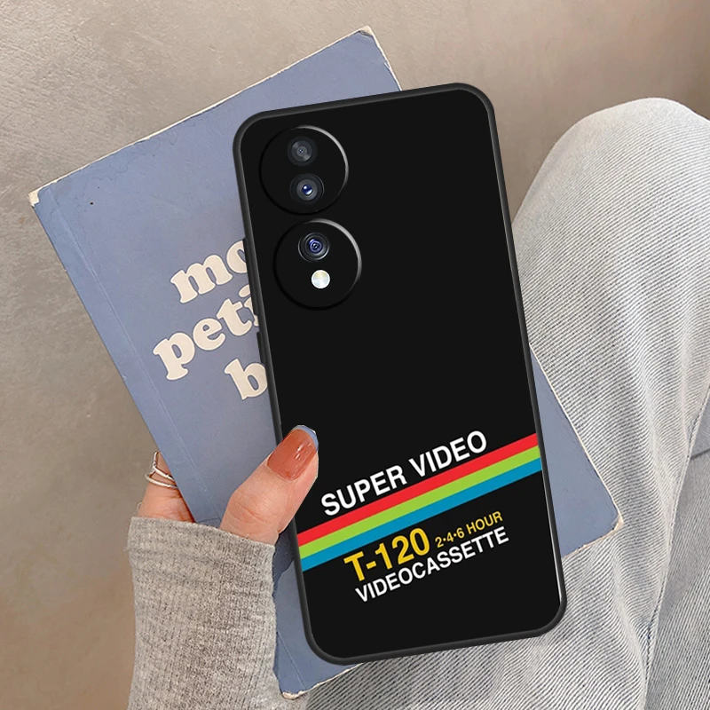 حافظة شريطية ريترو VHS لهاتف Honor Magic 7 Pro 5 6 Lite Cover For Honor 400 200 90 70 50 X9 X8a X8b X9a X9b X9c