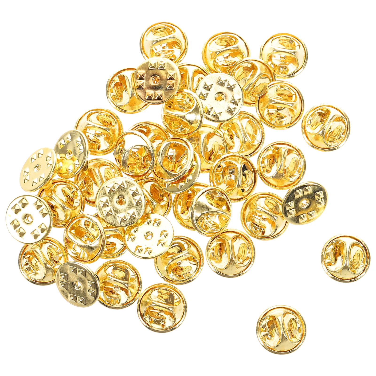 

100 Pcs Pin Butterfly Hat Brass Locking Backs for Brooch Tie Badge Jewelry Craft Secure Clasp Vintage Accessories