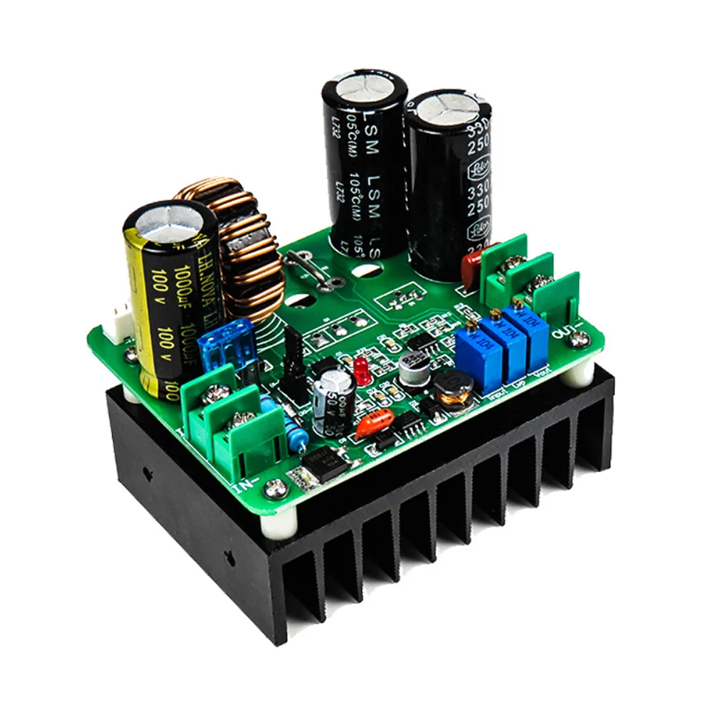 BT900W Adjustable Charger Power Supply Module 8V-60V to 12V-130V 15A Buck Stabilized Voltage Constant Current High-Power Module