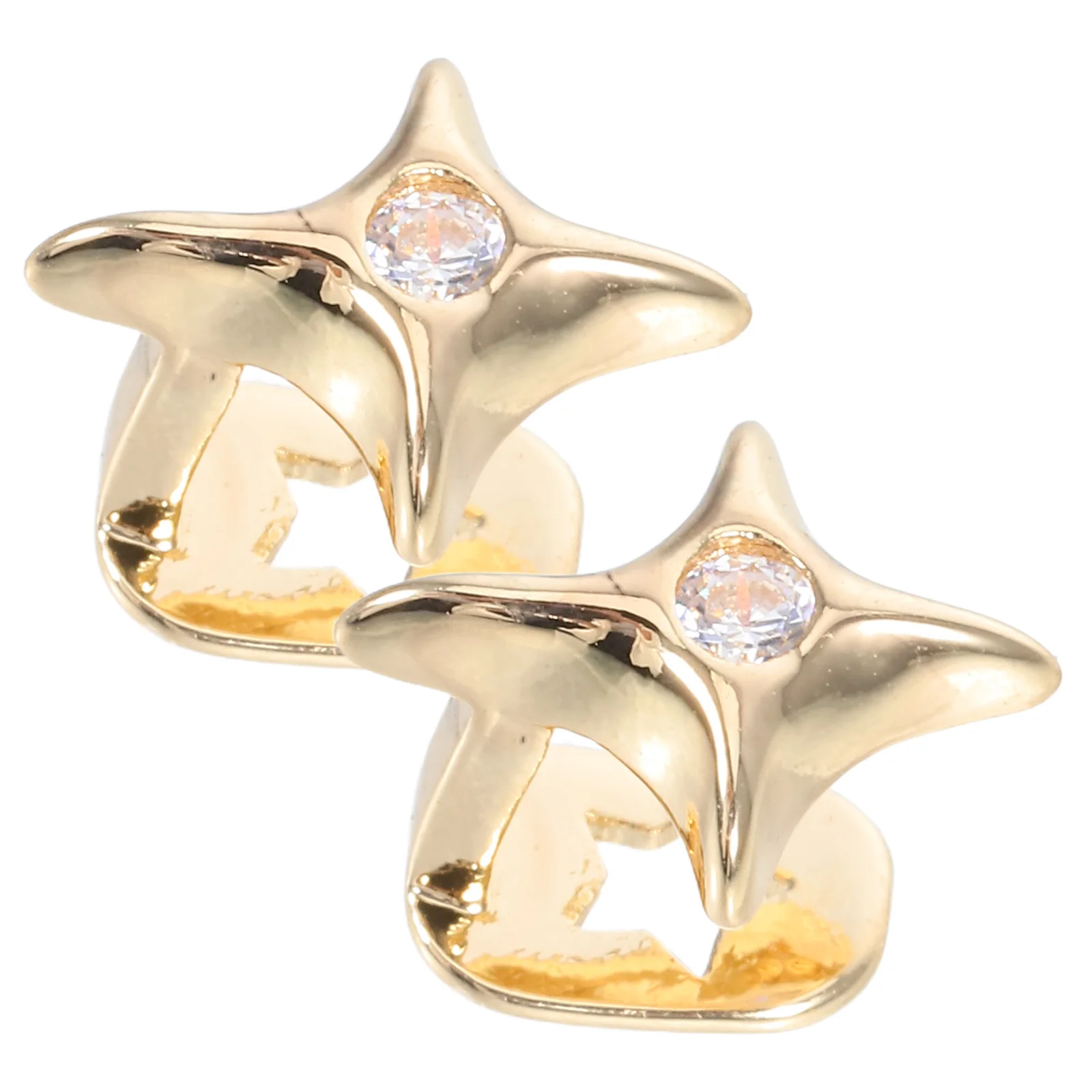 قطعتان من شواية الأسنان المفردة ذات النجمة المميزة خفيفة الوزن ومريحة ومجوهرات الأسنان المزخرفة لمناسبات مختلفة #1