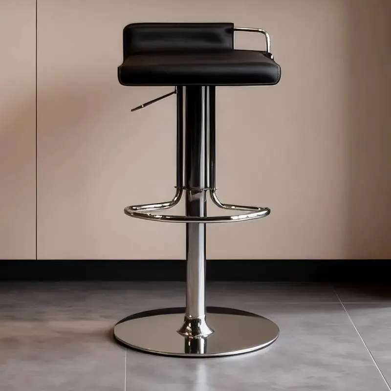 Unique Italian Style Bar Stools Backless Silver Designer Modern Dining Chair Ergonomic Sturdy Taburete Cocina High End Furniture