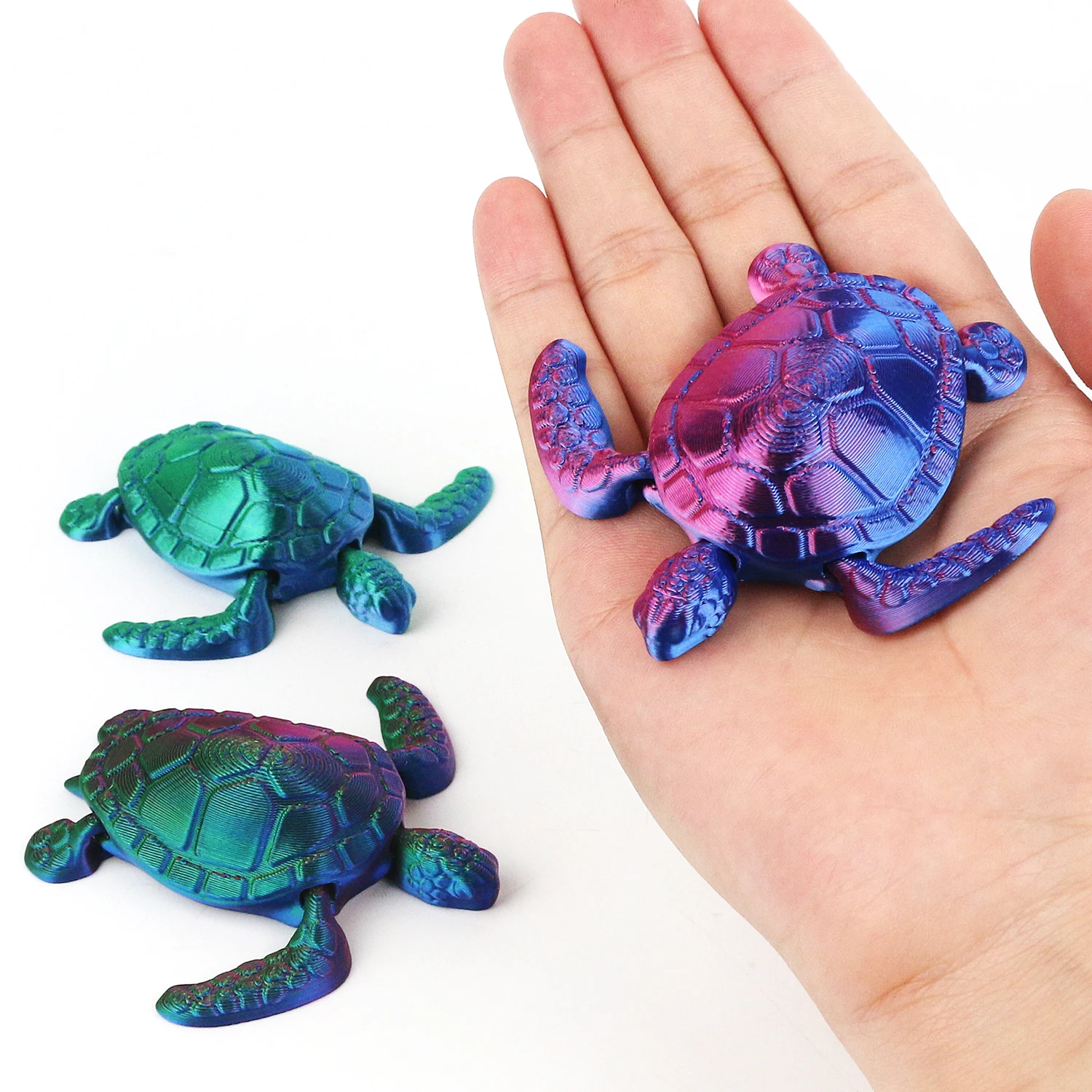 Turtle's whole body joints are movable, creative decompression toys, fish tank landscaping, animal ornaments decoration