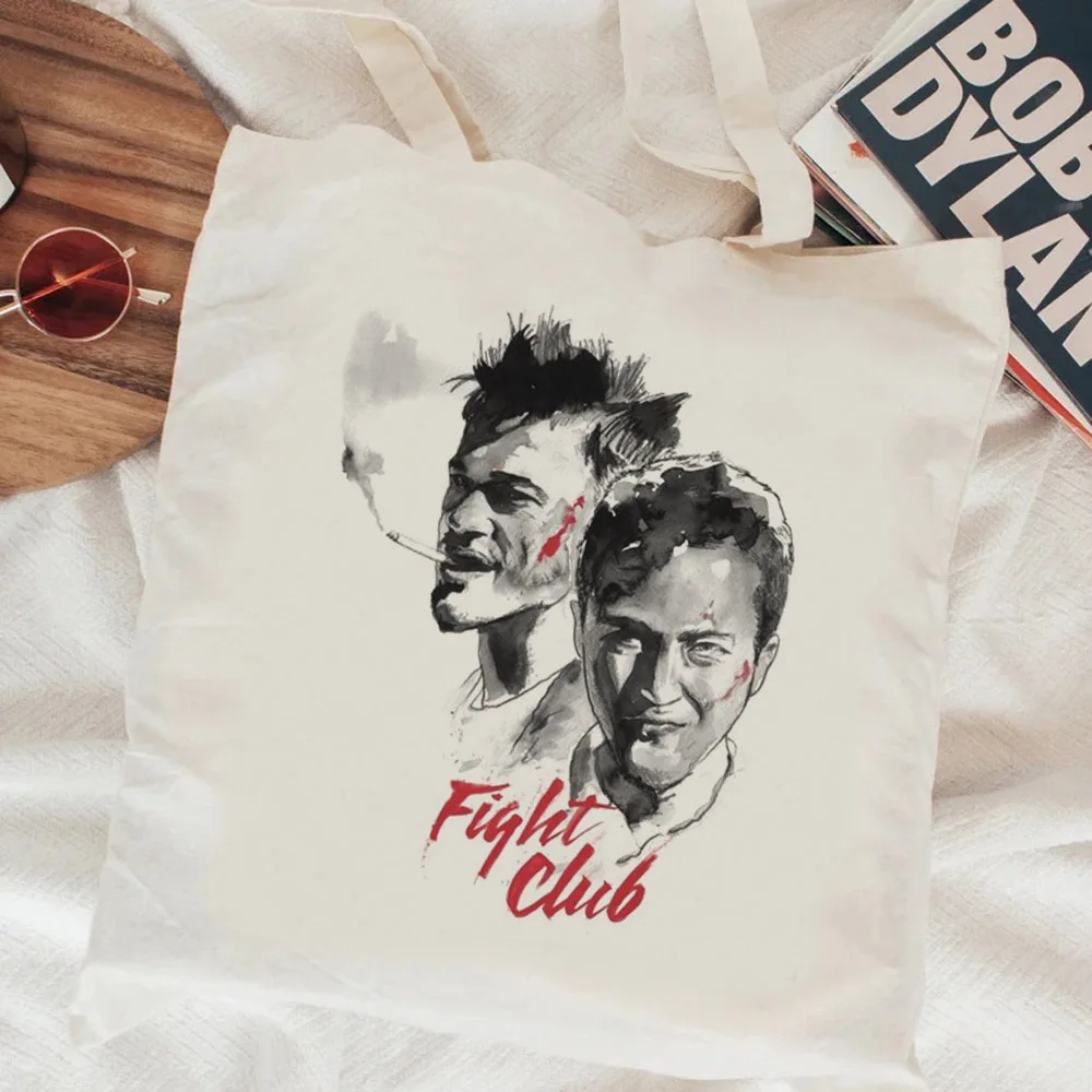 Fight Club shopping bag cotton canvas shopper eco reusable recycle bag bag woven reusable sac tissu