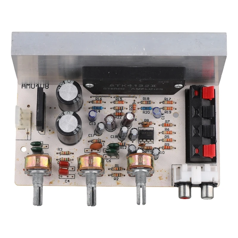 DX-0408 Power Amplifier Board 2.0 Channel Thick Film Digital Audio Stereo Amplifier Board With Electroplated Silver Knob-Sunrise